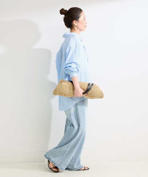 Simplicite(サンプリシテ)の「接触冷感 / ウォッシャブル / *MAI.M MILKY OVER SHIRT(シャツ/ブラウス・レディース・グレー/スカイブルー・FREE)」の16枚目の写真