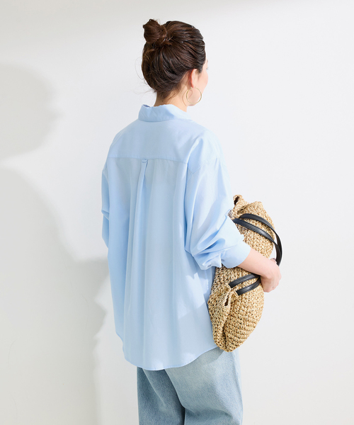 Simplicite(サンプリシテ)の「接触冷感 / ウォッシャブル / *MAI.M MILKY OVER SHIRT(シャツ/ブラウス・レディース・グレー/スカイブルー・FREE)」の10枚目の写真
