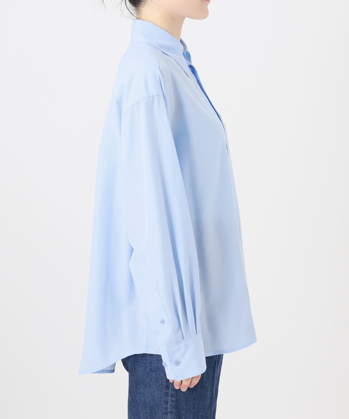 Simplicite(サンプリシテ)の「接触冷感 / ウォッシャブル / *MAI.M MILKY OVER SHIRT(シャツ/ブラウス・レディース・グレー/スカイブルー・FREE)」の14枚目の写真