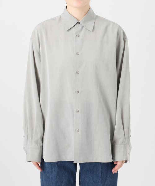 Simplicite(サンプリシテ)の「接触冷感 / ウォッシャブル / *MAI.M MILKY OVER SHIRT(シャツ/ブラウス・レディース・グレー/スカイブルー・FREE)」の5枚目の写真