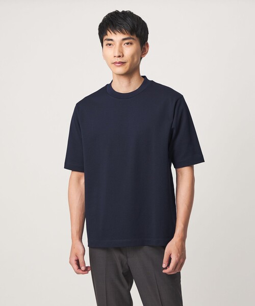 ミニ ワッフル ビズ クルーネック カットソー -UVカット-（Tシャツ