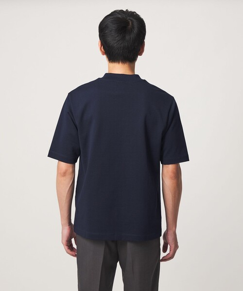 green label relaxing(グリーンレーベルリラクシング)の「ミニ ワッフル ビズ クルーネック カットソー -UVカット-(Tシャツ/カットソー・メンズ・ライトグレー/ケリーグリーン/ネイビー・XL/S/L/M)」の8枚目の写真