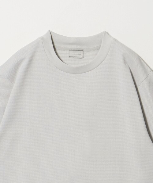 green label relaxing(グリーンレーベルリラクシング)の「ミニ ワッフル ビズ クルーネック カットソー -UVカット-(Tシャツ/カットソー・メンズ・ライトグレー/ケリーグリーン/ネイビー・XL/S/L/M)」の10枚目の写真