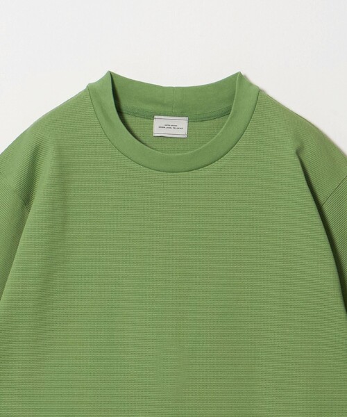 green label relaxing(グリーンレーベルリラクシング)の「ミニ ワッフル ビズ クルーネック カットソー -UVカット-(Tシャツ/カットソー・メンズ・ライトグレー/ケリーグリーン/ネイビー・XL/S/L/M)」の13枚目の写真