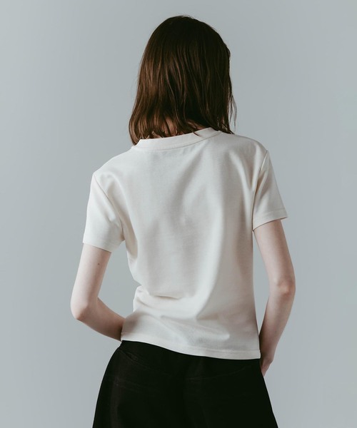 Knuth Marf（クヌースマーフ）の「Knuth Marf / クヌースマーフ studded compact tee（Tシャツ/カットソー・レディース・チャコールグレー・FREE）」の3枚目の写真