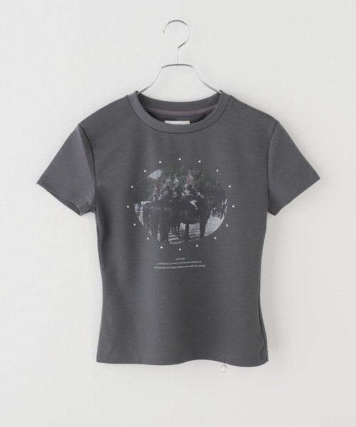 Knuth Marf（クヌースマーフ）の「Knuth Marf / クヌースマーフ studded compact tee（Tシャツ/カットソー・レディース・チャコールグレー・FREE）」の10枚目の写真