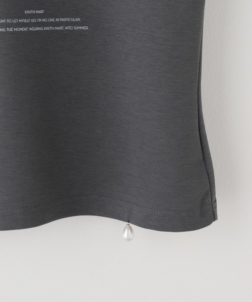 Knuth Marf（クヌースマーフ）の「Knuth Marf / クヌースマーフ studded compact tee（Tシャツ/カットソー・レディース・チャコールグレー・FREE）」の13枚目の写真