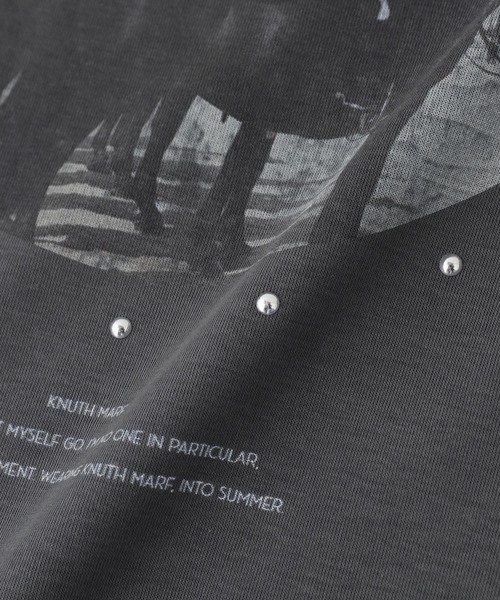 Knuth Marf（クヌースマーフ）の「Knuth Marf / クヌースマーフ studded compact tee（Tシャツ/カットソー・レディース・チャコールグレー・FREE）」の16枚目の写真