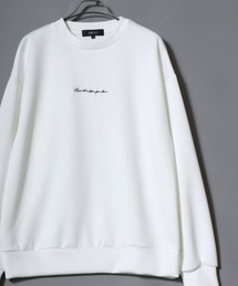 ANPAS Exclusive Ponte Crewneck Sweatshirt with Chest Embroidery / アンパス別注 ポンチ 胸刺繍トレーナー 長袖 スウェット メンズ レディース オーバーサイズ ユニセックス