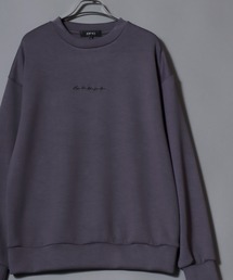 ANPAS Exclusive Ponte Crewneck Sweatshirt with Chest Embroidery / アンパス別注 ポンチ 胸刺繍トレーナー 長袖 スウェット メンズ レディース オーバーサイズ ユニセックス