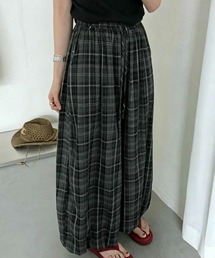 チェック柄パンツ