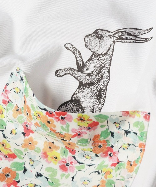 Paul Smith(ポールスミス)の「ウィメンズ フローラルポケット "Rabbit" 半袖Tシャツ / 265122 031VCW(Tシャツ/カットソー・レディース・ホワイト・MEDIUM)」の3枚目の写真