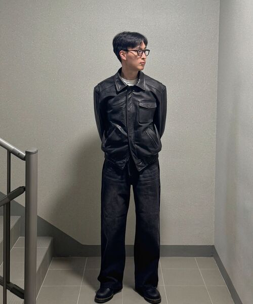 WORK ON BODY OFF（ワークオンボディオフ）の「ラトゥスワイドデニムパンツ[ブラック]（デニムパンツ・メンズ・ブラック・LARGE/X-LARGE）」の10枚目の写真