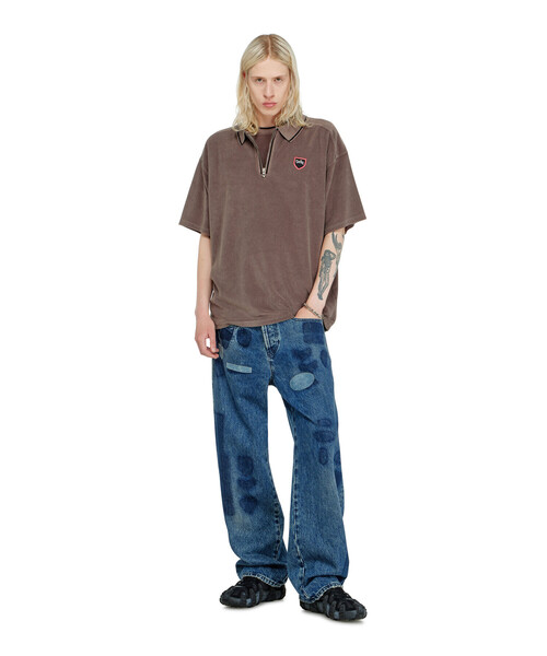 DIESEL(ディーゼル)の「メンズ ポロシャツ T-SPONGY-ZIP(ポロシャツ・メンズ・ブラウン・MEDIUM/LARGE)」の3枚目の写真