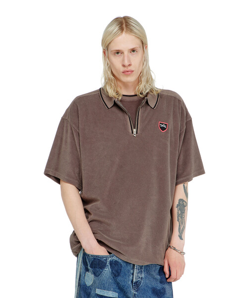 DIESEL(ディーゼル)の「メンズ ポロシャツ T-SPONGY-ZIP(ポロシャツ・メンズ・ブラウン・MEDIUM/LARGE)」の5枚目の写真