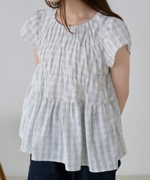 【apres jour clair】チェックシャーリングトップス