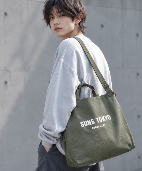 SORENA（ソレナ）の「SUNS大判ショルダートートバッグ（トートバッグ・レディース・ブラック/ネイビー/ピンク/ナチュラル/レッド/ベージュ/グレー/カーキ・FREE）」の6枚目の写真