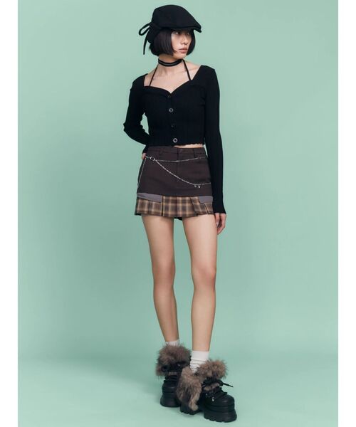 EMODA(エモダ)の「レイヤードプリーツスカート(スカート・レディース・ブラウン・SMALL/MEDIUM)」の3枚目の写真