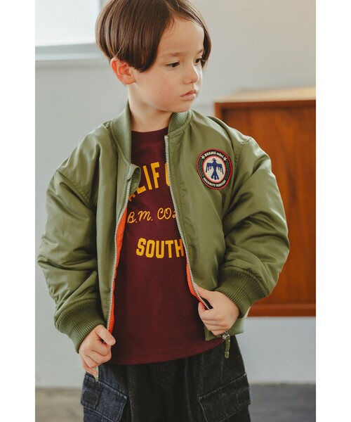 BEAMS mini(ビームスミニ)の「MA-1 ブルゾン 2026FW(90~150cm)(ブルゾン・キッズ・ブラック/オリーブ・100/140/130/120/110/90/150)」の1枚目の写真