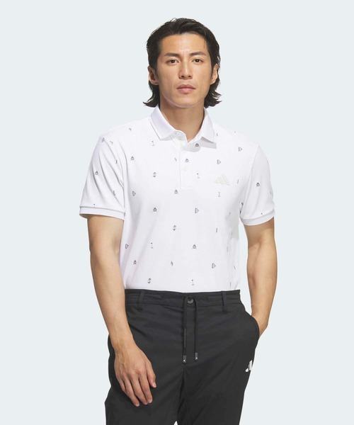 Monogram полуструмная поло-рубашка adidas Golf