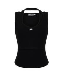 MUTE LAYERED  TANK TOP [BLACK]