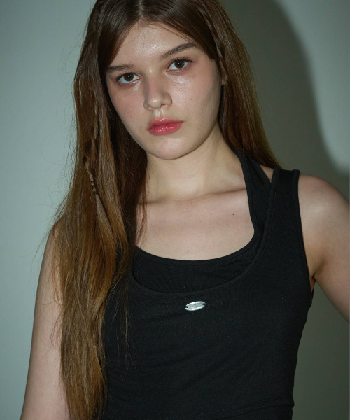 REEMNIK（リームニック）の「MUTE LAYERED  TANK TOP [BLACK]（Tシャツ/カットソー・レディース・ブラック・SMALL/MEDIUM）」の6枚目の写真