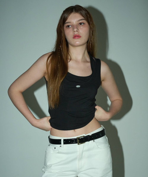 REEMNIK（リームニック）の「MUTE LAYERED  TANK TOP [BLACK]（Tシャツ/カットソー・レディース・ブラック・SMALL/MEDIUM）」の8枚目の写真