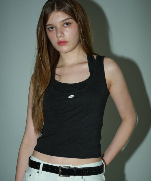 REEMNIK（リームニック）の「MUTE LAYERED  TANK TOP [BLACK]（Tシャツ/カットソー・レディース・ブラック・SMALL/MEDIUM）」の9枚目の写真
