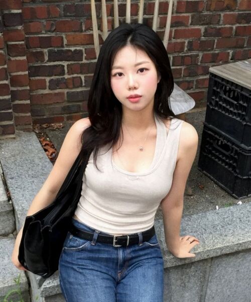 REEMNIK（リームニック）の「MUTE LAYERED  TANK TOP [BLACK]（Tシャツ/カットソー・レディース・ブラック・SMALL/MEDIUM）」の4枚目の写真