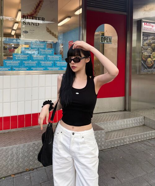 REEMNIK（リームニック）の「MUTE LAYERED  TANK TOP [BLACK]（Tシャツ/カットソー・レディース・ブラック・SMALL/MEDIUM）」の5枚目の写真