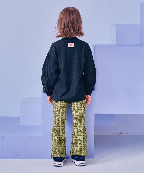 p.premier（ピードットプルミエ）の「選べる2タイプ袖タックデザインの無地とボーダーのロンT（Tシャツ/カットソー・キッズ・ブルー/イエロー/オフホワイト/ピンク/ブラック/グリーン・120/130/100/110/80/90/140）」の11枚目の写真