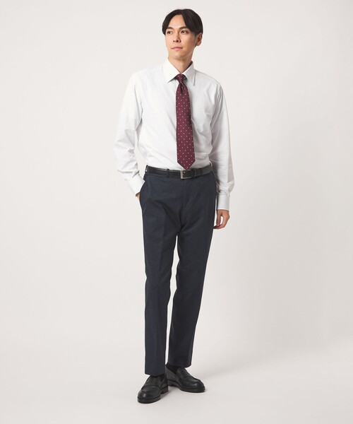 A DAY IN THE LIFE UNITED ARROWS(アデイインザライフユナイテッドアローズ)の「ジャージーツイル セミワイドカラー レギュラーフィットシャツ<A DAY IN THE LIFE>(シャツ/ブラウス・メンズ・ホワイト/ライトブルー・40cm/37cm/38cm/41cm/42cm/39cm)」の5枚目の写真