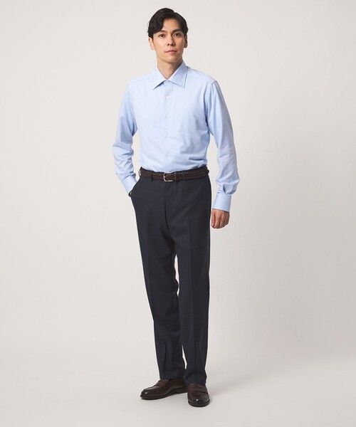 A DAY IN THE LIFE UNITED ARROWS(アデイインザライフユナイテッドアローズ)の「ジャージーツイル セミワイドカラー レギュラーフィットシャツ<A DAY IN THE LIFE>(シャツ/ブラウス・メンズ・ホワイト/ライトブルー・40cm/37cm/38cm/41cm/42cm/39cm)」の10枚目の写真