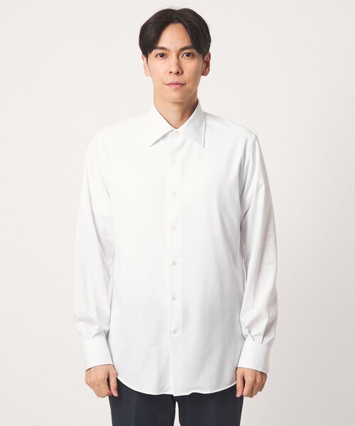 A DAY IN THE LIFE UNITED ARROWS(アデイインザライフユナイテッドアローズ)の「ジャージーツイル セミワイドカラー レギュラーフィットシャツ<A DAY IN THE LIFE>(シャツ/ブラウス・メンズ・ホワイト/ライトブルー・40cm/37cm/38cm/41cm/42cm/39cm)」の13枚目の写真