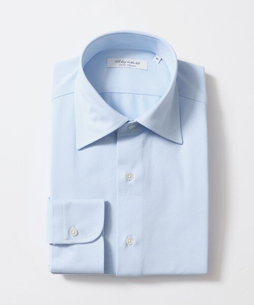 A DAY IN THE LIFE UNITED ARROWS(アデイインザライフユナイテッドアローズ)の「ジャージーツイル セミワイドカラー レギュラーフィットシャツ<A DAY IN THE LIFE>(シャツ/ブラウス・メンズ・ホワイト/ライトブルー・40cm/37cm/38cm/41cm/42cm/39cm)」の16枚目の写真