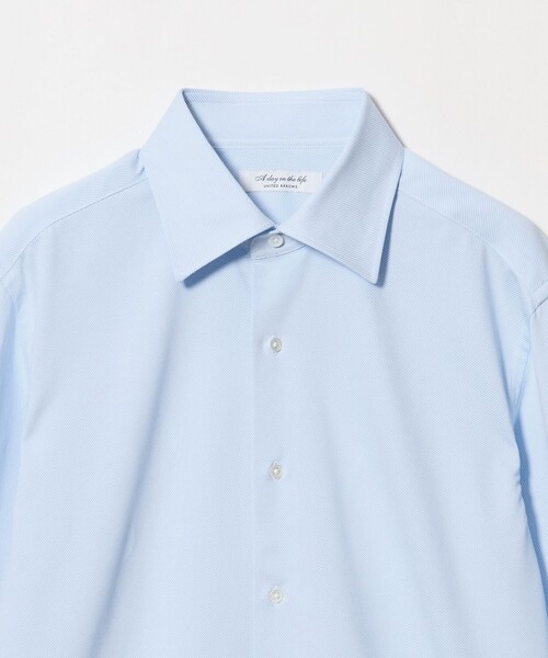 A DAY IN THE LIFE UNITED ARROWS(アデイインザライフユナイテッドアローズ)の「ジャージーツイル セミワイドカラー レギュラーフィットシャツ<A DAY IN THE LIFE>(シャツ/ブラウス・メンズ・ホワイト/ライトブルー・40cm/37cm/38cm/41cm/42cm/39cm)」の19枚目の写真