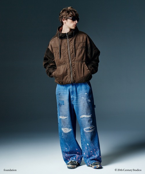 glamb(グラム)の「Remake Hooded Work Jacket / リメイクフードワークジャケット(ミリタリージャケット・メンズ・ブラウン/ブラック・L/S/M)」の9枚目の写真