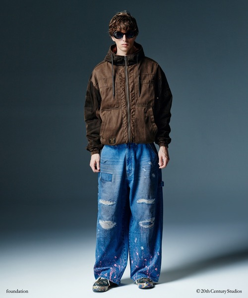 glamb(グラム)の「Remake Hooded Work Jacket / リメイクフードワークジャケット(ミリタリージャケット・メンズ・ブラウン/ブラック・L/S/M)」の8枚目の写真