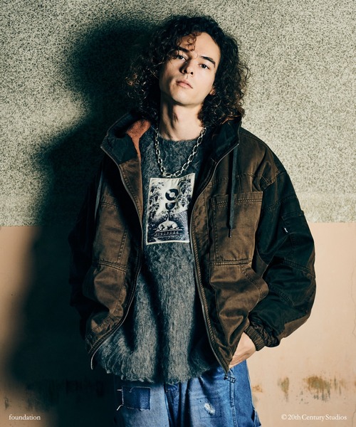 glamb(グラム)の「Remake Hooded Work Jacket / リメイクフードワークジャケット(ミリタリージャケット・メンズ・ブラウン/ブラック・L/S/M)」の13枚目の写真
