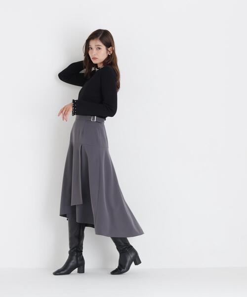 NATURAL BEAUTY BASIC（ナチュラルビューティーベーシック）の「メタルボールフレアカフスニット（ニット/セーター・レディース・ブラック/ブルー/オフホワイト・FREE）」の11枚目の写真