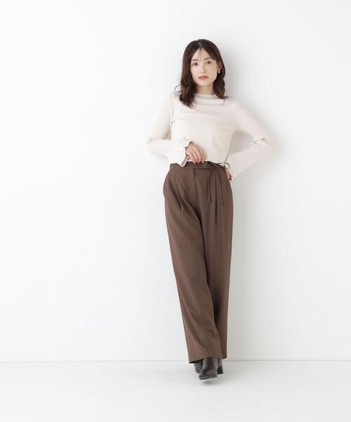NATURAL BEAUTY BASIC（ナチュラルビューティーベーシック）の「メタルボールフレアカフスニット（ニット/セーター・レディース・ブラック/ブルー/オフホワイト・FREE）」の15枚目の写真