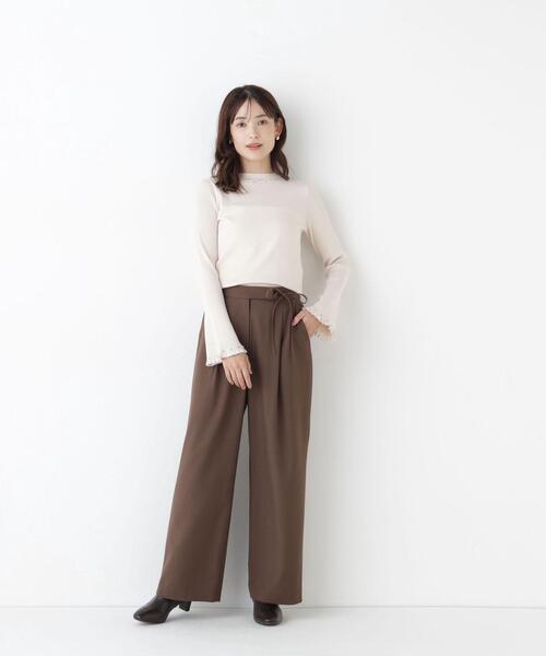 NATURAL BEAUTY BASIC（ナチュラルビューティーベーシック）の「メタルボールフレアカフスニット（ニット/セーター・レディース・ブラック/ブルー/オフホワイト・FREE）」の19枚目の写真