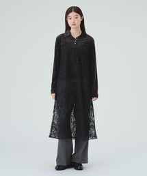 起毛 レース キャミソール ワンピース