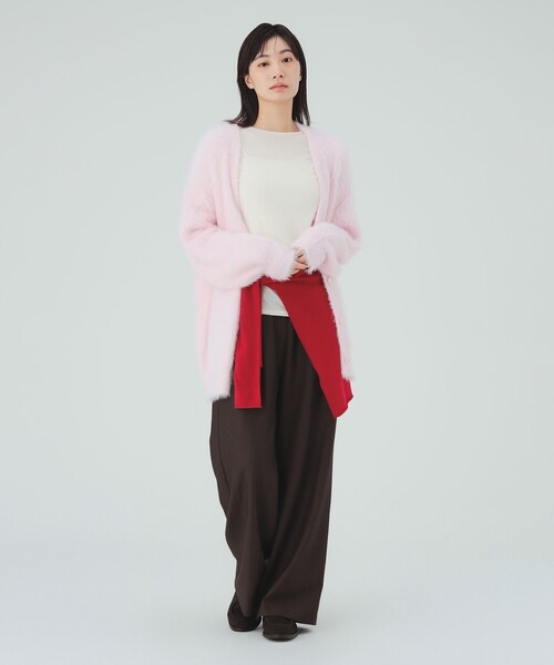 BEAMS HEART(ビームスハート)の「フェザーヤーン カーディガン(カーディガン/ボレロ・レディース・ホワイト系その他5/チャコールグレー/ピンク/ダークブラウン・FREE)」の16枚目の写真