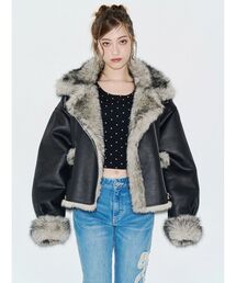 EVRIS（エヴリス）の「リバーシブルフェイクファーブルゾン（ブルゾン）」