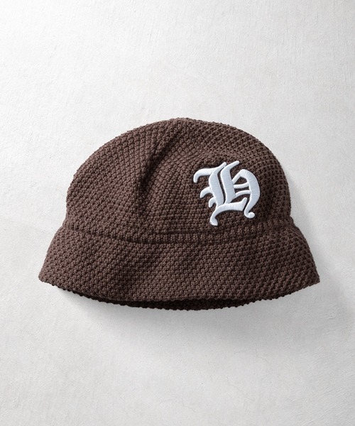 HUF（ハフ）の「OLYMPIA KNIT BUCKET HAT（ハット・メンズ・ブラック/ブラウン・O/S）」の2枚目の写真