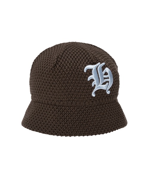 HUF（ハフ）の「OLYMPIA KNIT BUCKET HAT（ハット・メンズ・ブラック/ブラウン・O/S）」の7枚目の写真