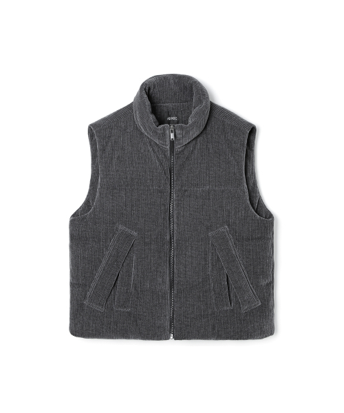 ADHOC(アドホック)の「男性コーデュロイパディングベスト (DK-GREY) (HBAVE20)(ベスト・メンズ・その他・100/105/95)」の4枚目の写真