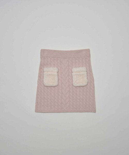 Belle Charme（ベルシャルム）の「【Belle Charme】Cable Knit Tight Skirt（スカート・レディース・ブラック/ベージュ/ピンク・FREE）」の16枚目の写真