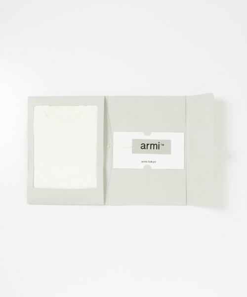 THE GOODLAND MARKET（ザグッドランドマーケット）の「armi　[Smart] MERINO-WOOL CREW NECK TEE（Tシャツ/カットソー・メンズ・ホワイト・3/4/5）」の4枚目の写真